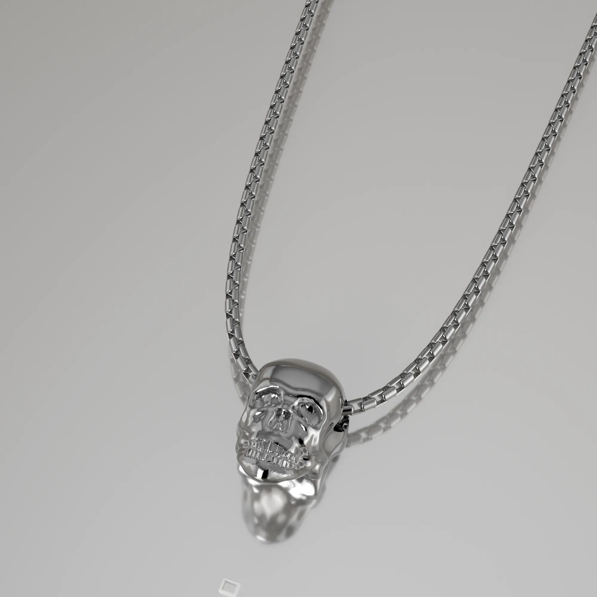 Sterling Silver Skull Necklace