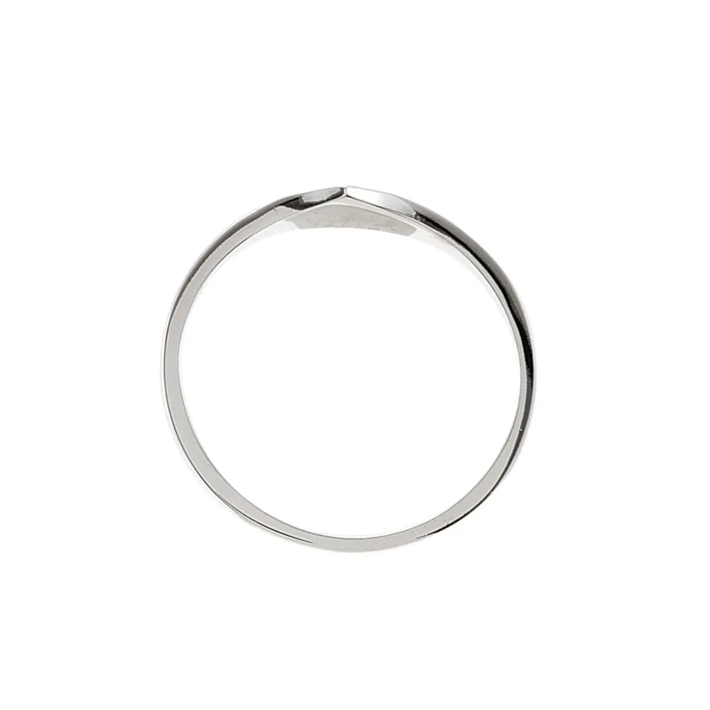 Sterling Silver Youth Heart & Cross Ring, Size 3