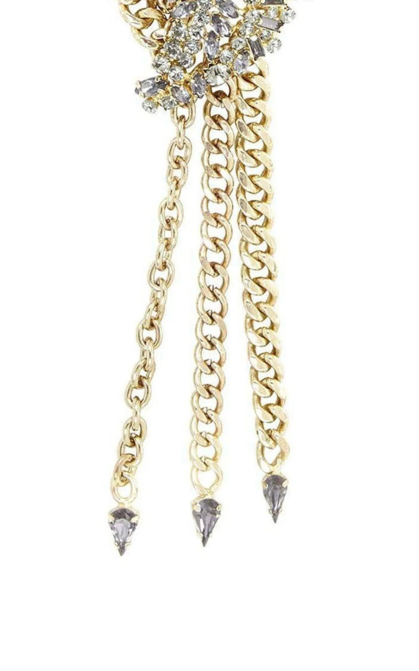 Stone Appliqué Chain Necklace