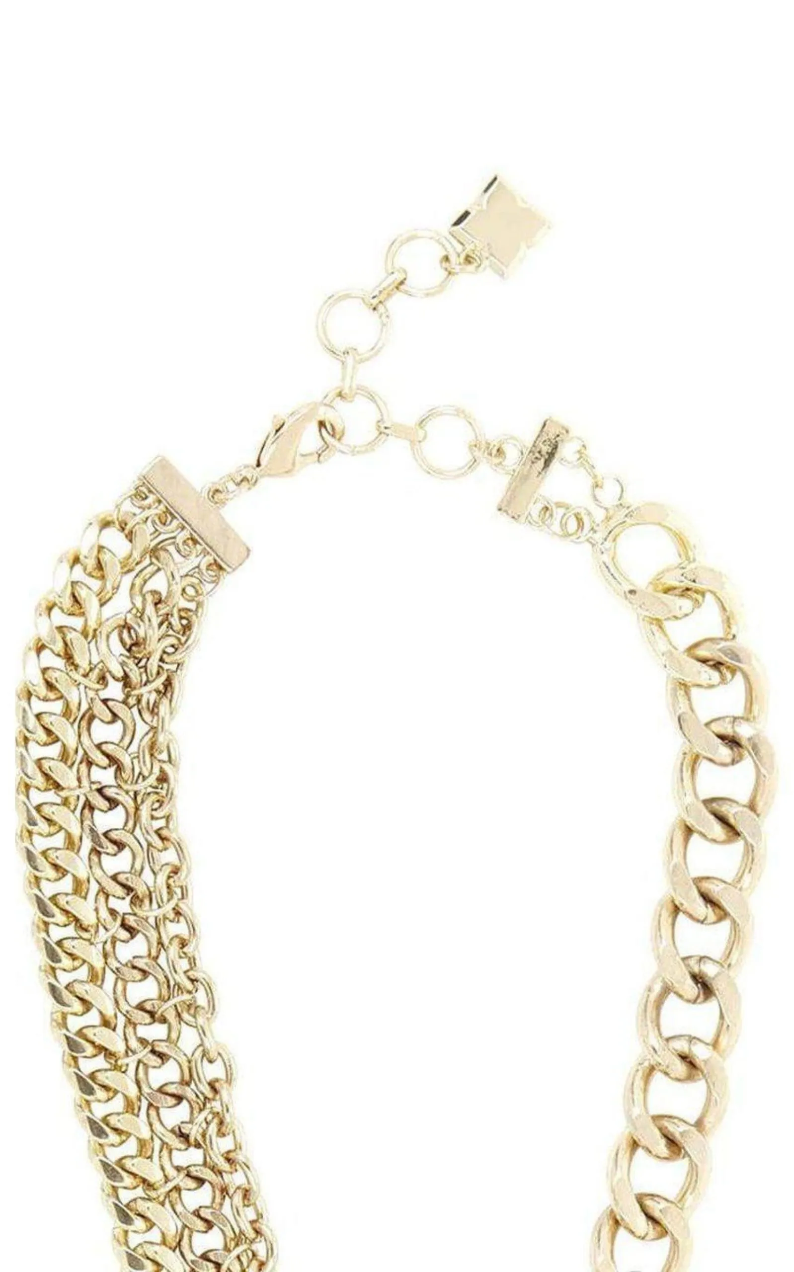Stone Appliqué Chain Necklace