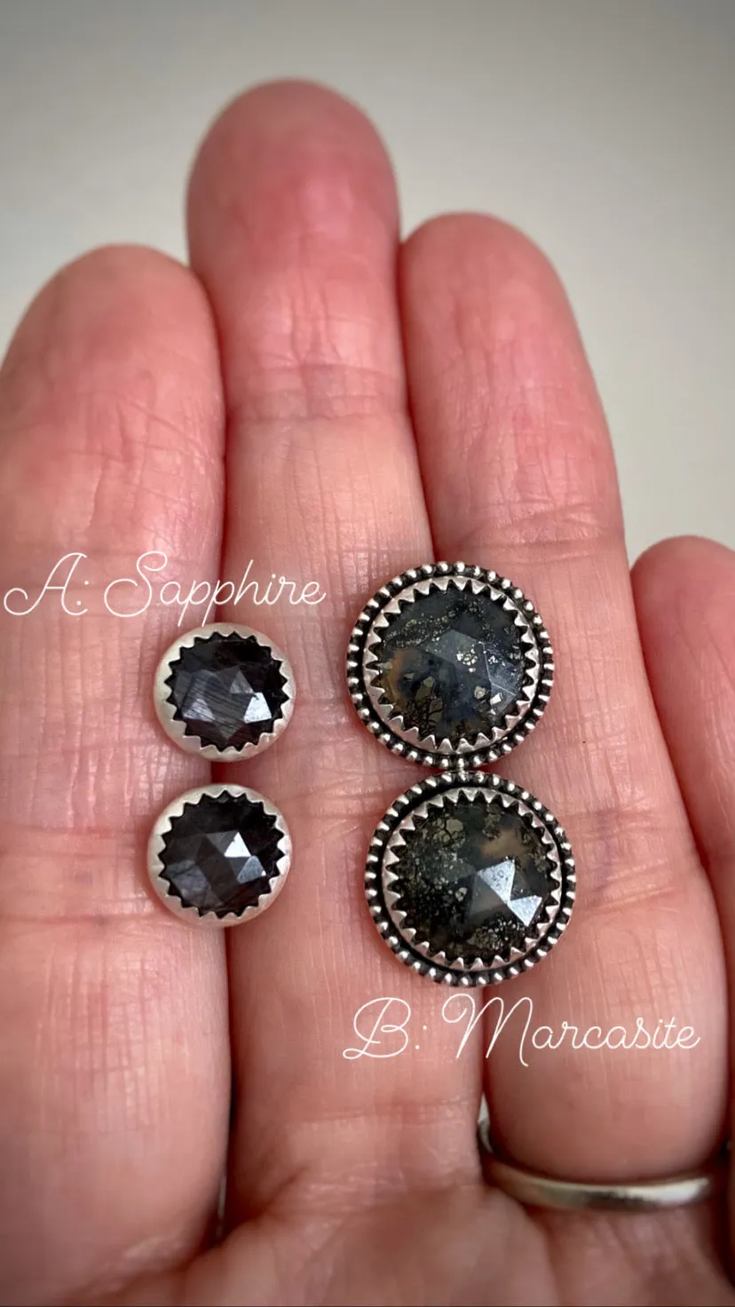 Stoned Stud Earrings