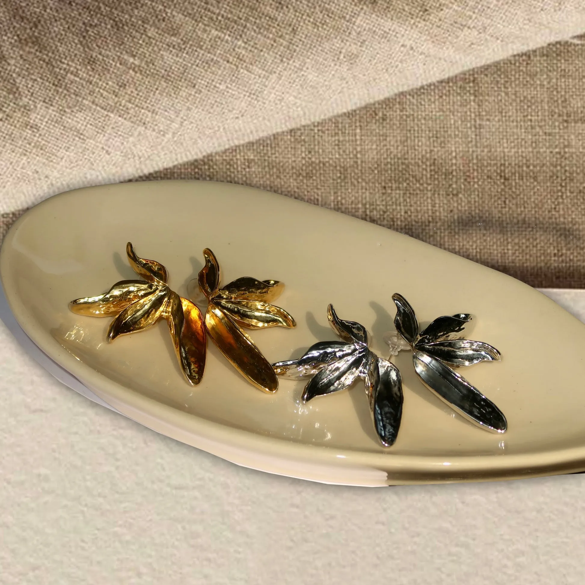 Sun-kissed statement earrings