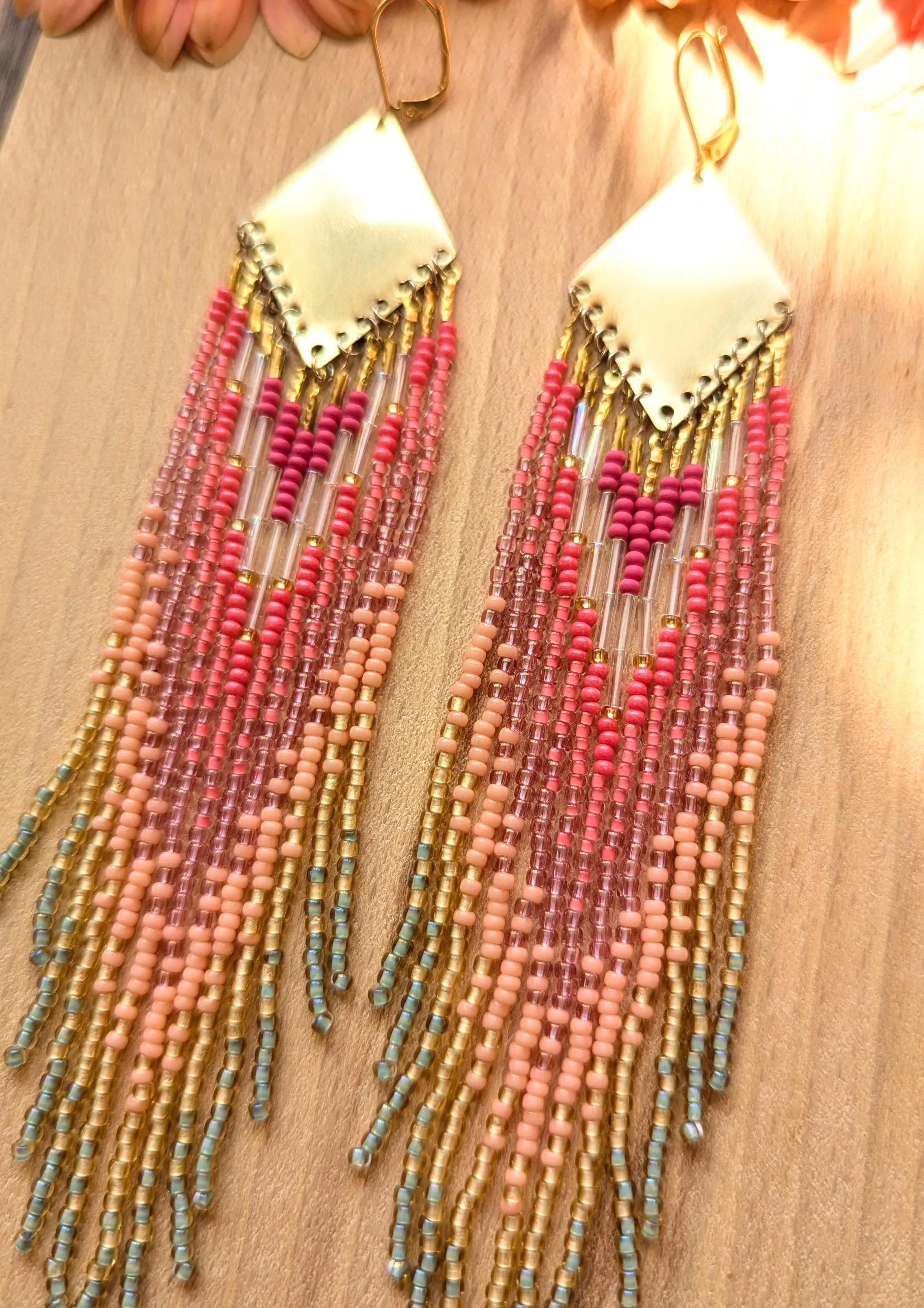 Suni Daisy Seed Bead Earrings