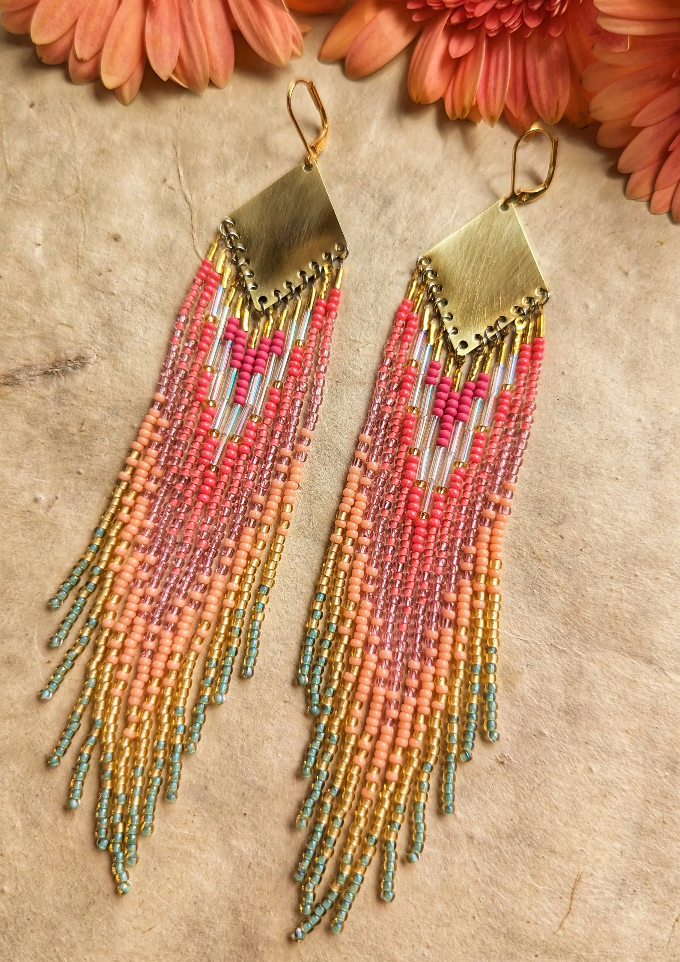 Suni Daisy Seed Bead Earrings