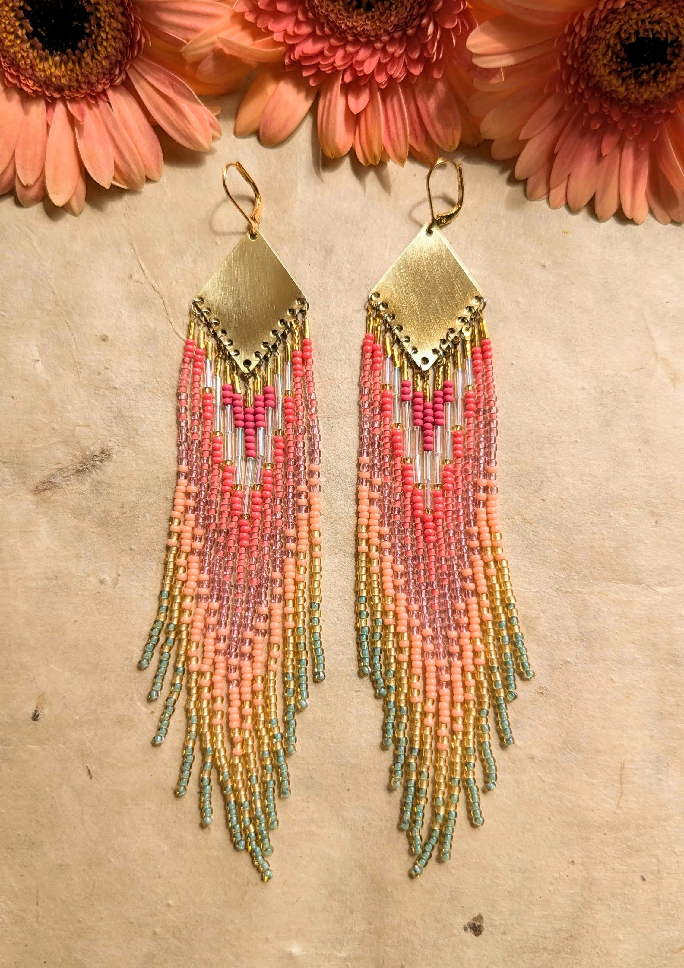 Suni Daisy Seed Bead Earrings
