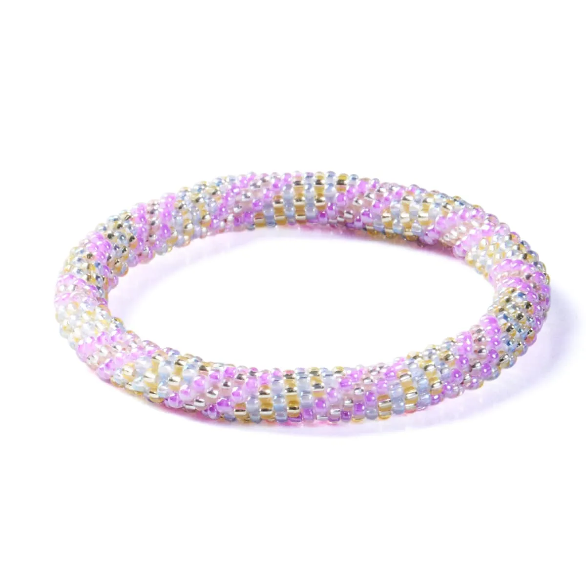 Sunset Rose | Himalayan Glass Bead Bracelet