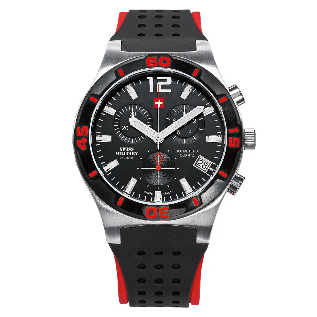 Swiss Military by Chrono Swiss Made Black Dial Analog Watch for Gents - SM34015.06