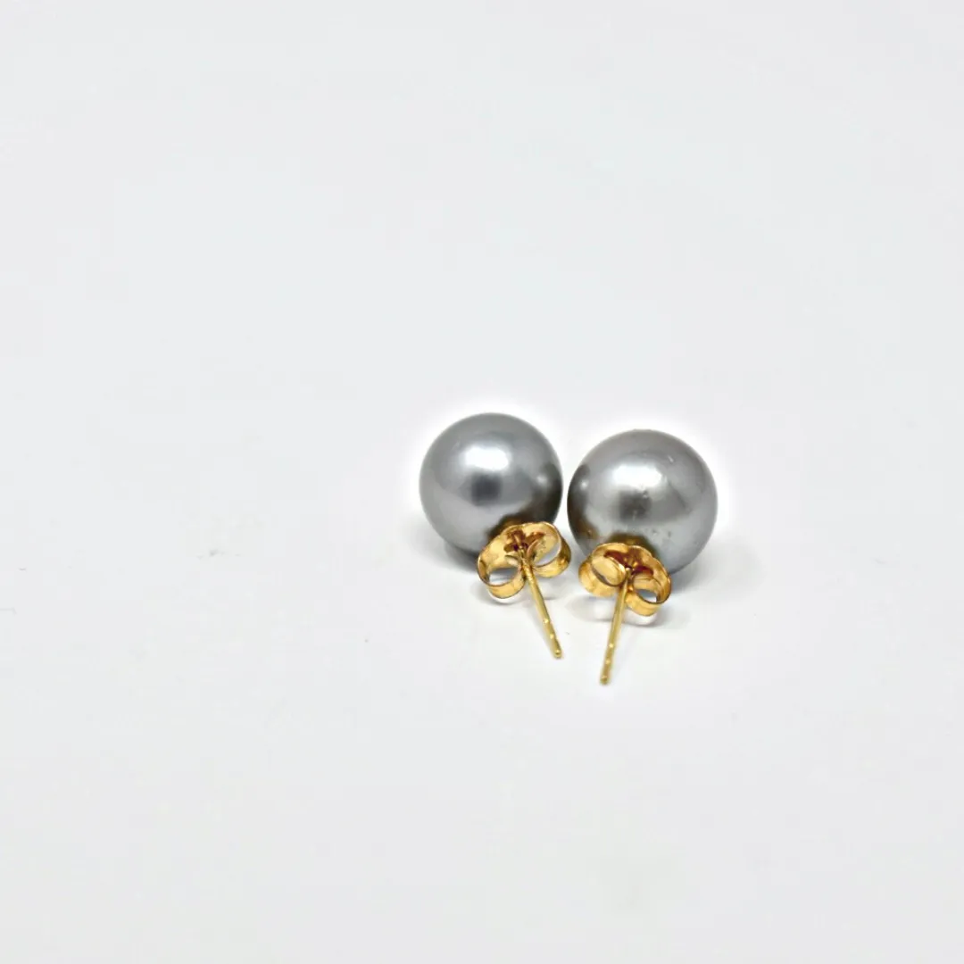 Tahitian Pearl Statement Stud Earrings