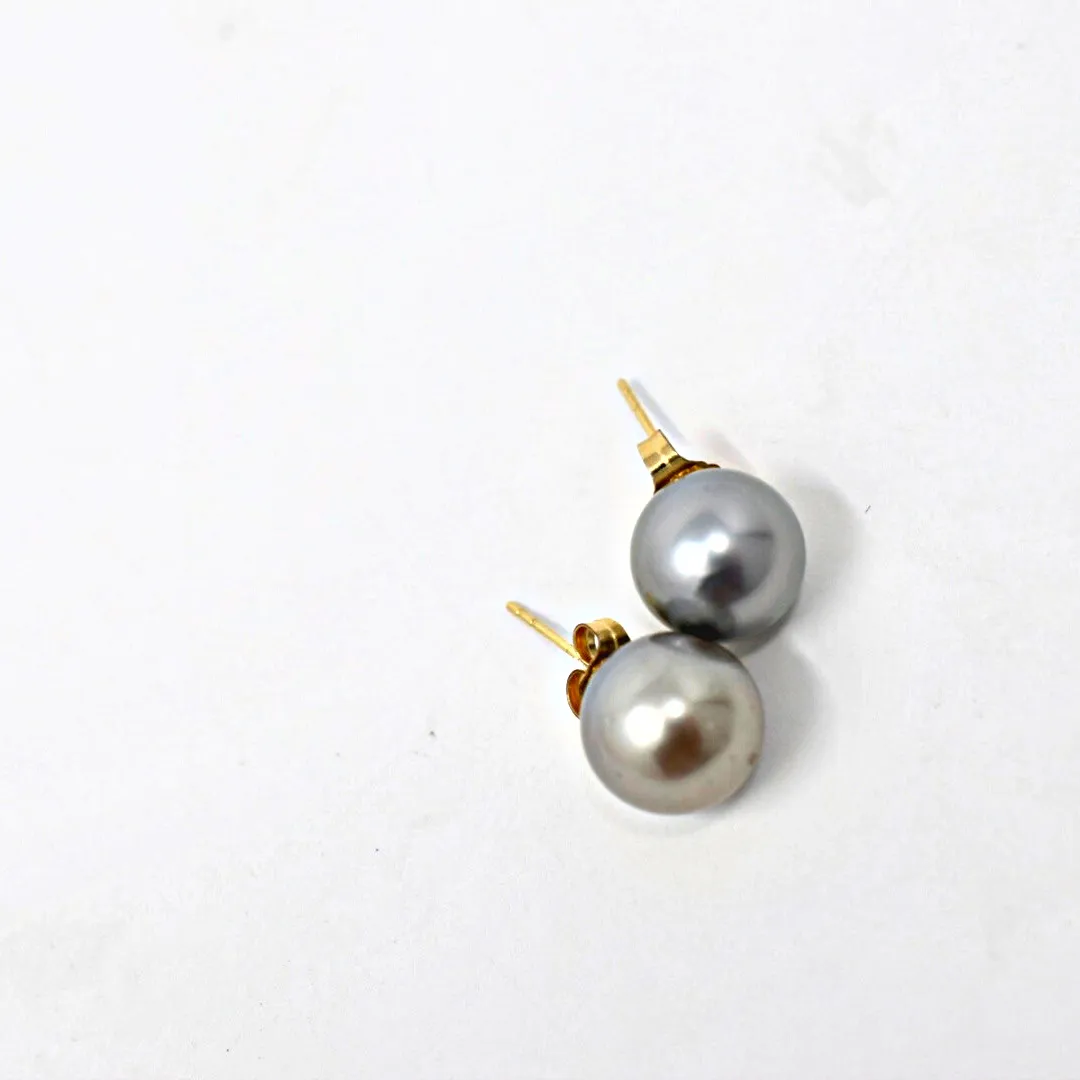 Tahitian Pearl Statement Stud Earrings