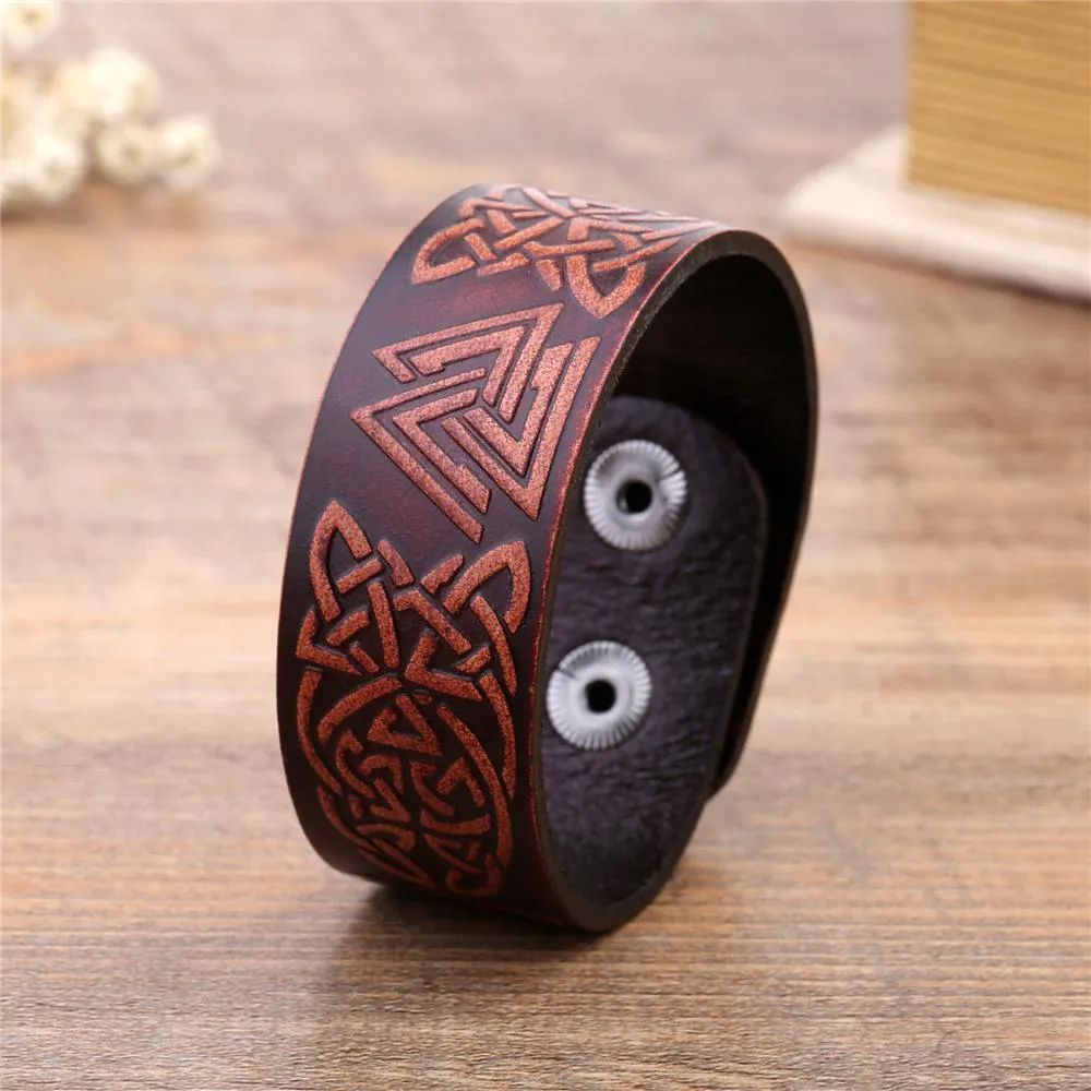 TALISMAN Viking Leather Bracelet