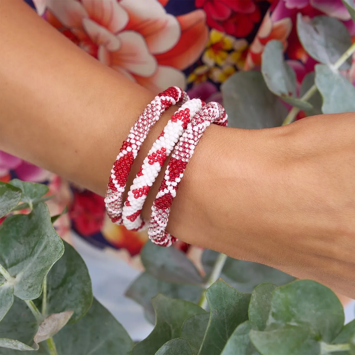 Tart Cherry | Himalayan Glass Bead Bracelet