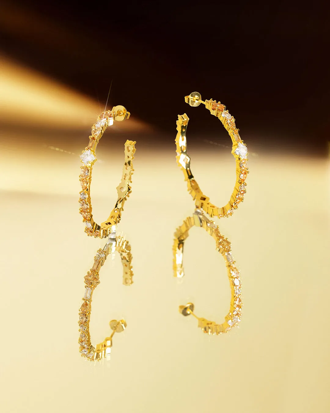 The Adriana champagne earrings