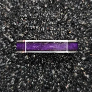 The Four Point (Purple Camel Bone & Continuum Silver Two Finger Ring)