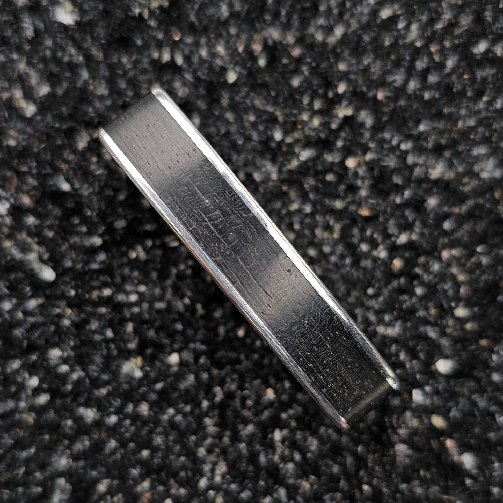 The Horizon (Ebony Wood & Continuum Silver Two Finger Ring)
