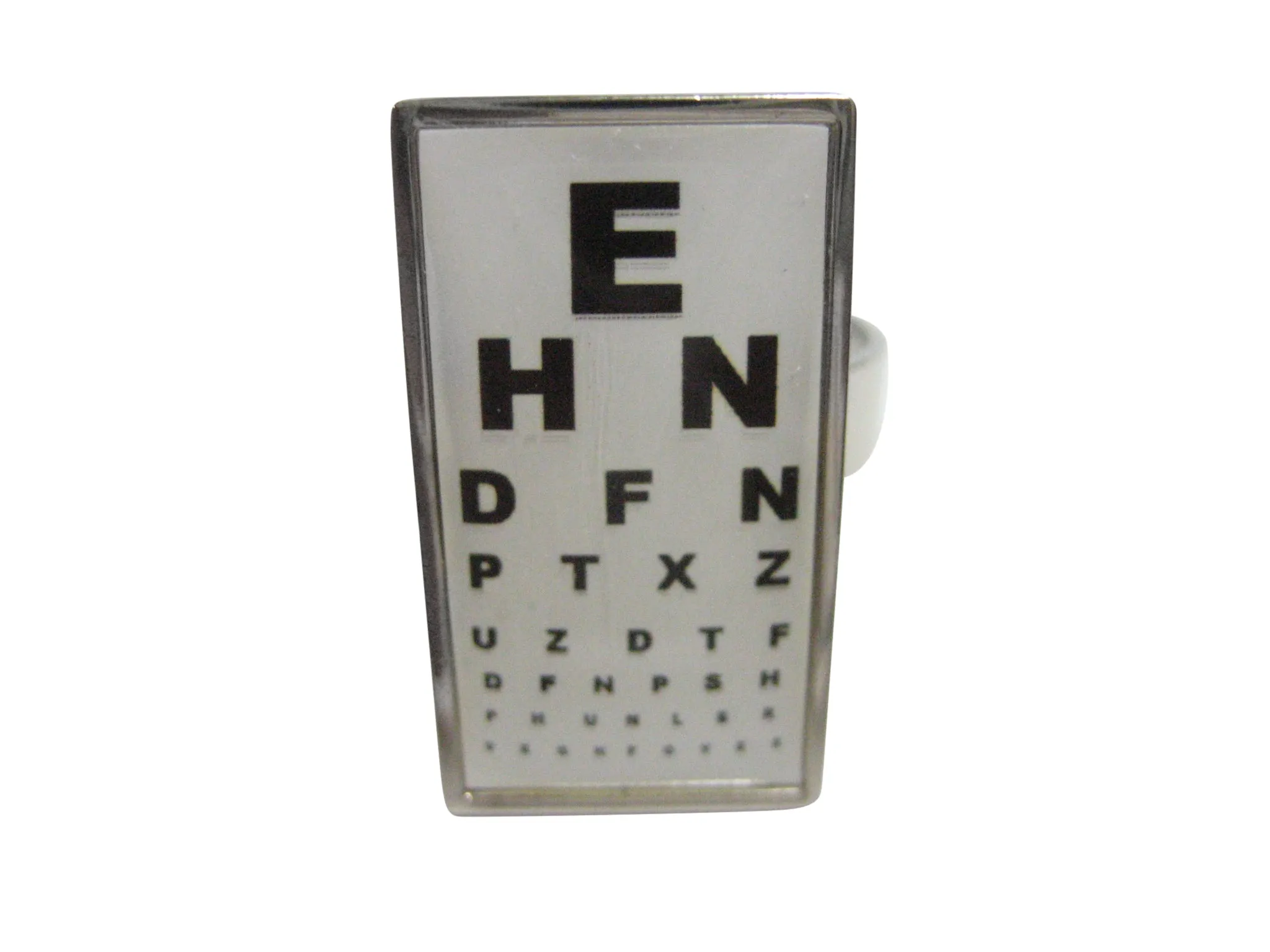 Thin Bordered Rectangular Optometrist Adjustable Size Fashion Ring