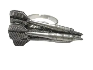 Throwing Darts Adjustable Size Fashion Ring