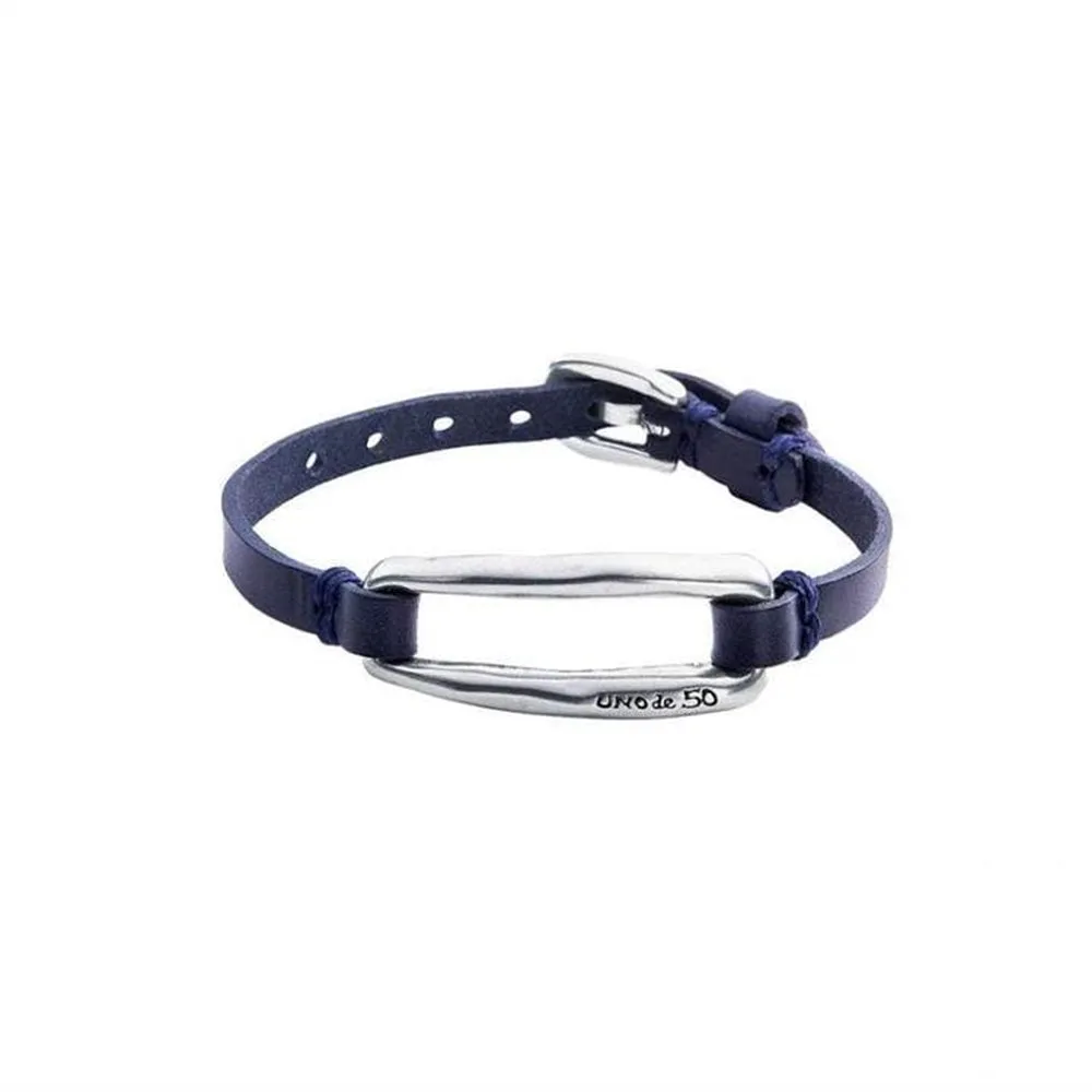 Tie Me Blue bracelet, silver