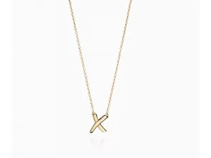 Tiffany & Co. Kiss X Necklace 18k Yellow Gold