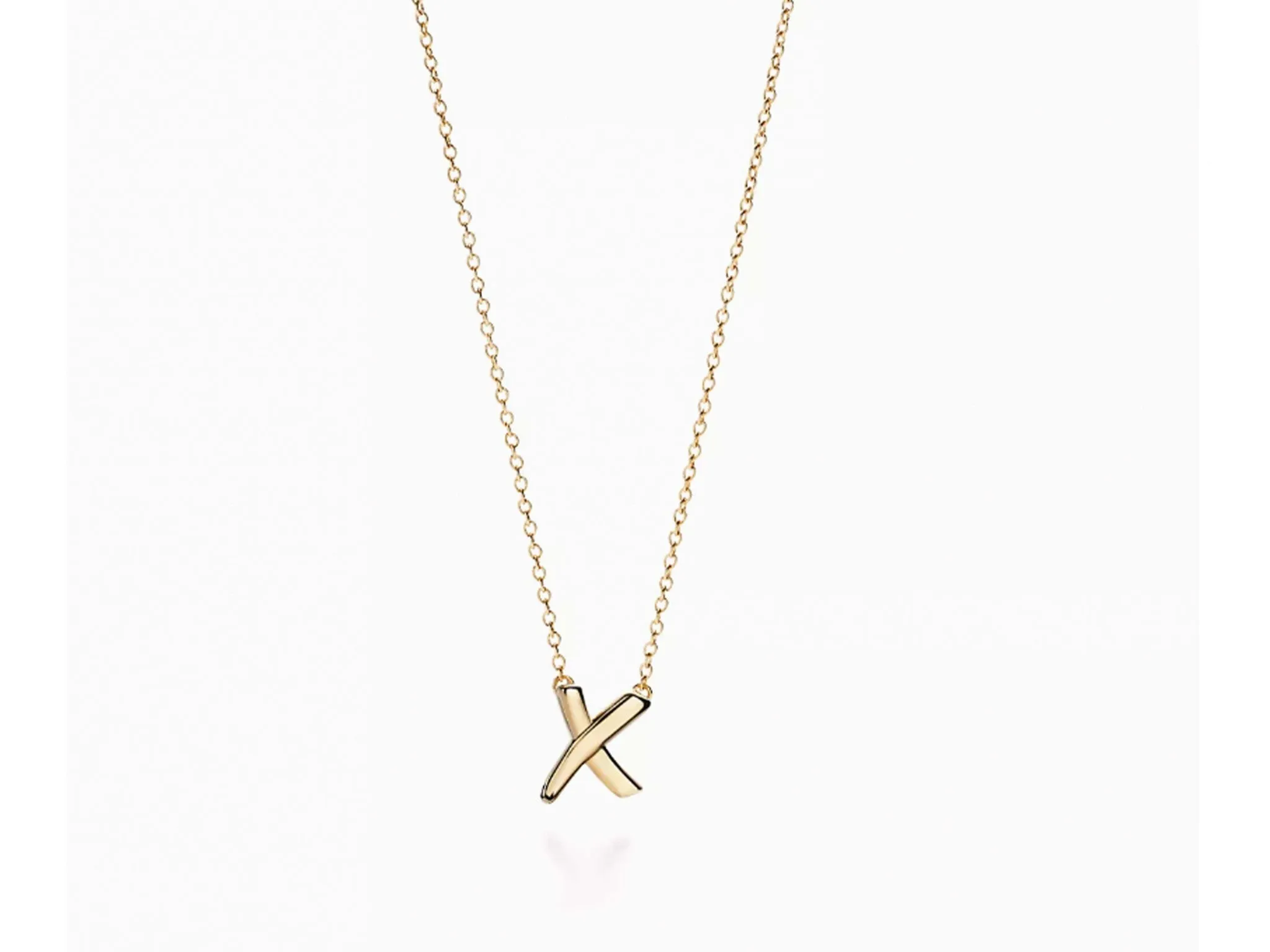 Tiffany & Co. Kiss X Necklace 18k Yellow Gold