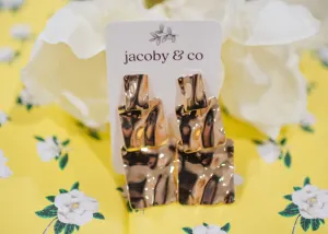 “Triple the Fun” Gold Statement Earrings