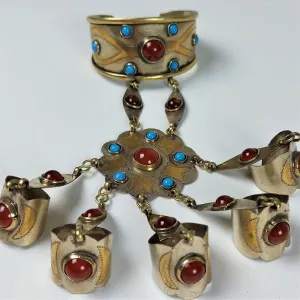 Turkmeni cuff & finger bracelet