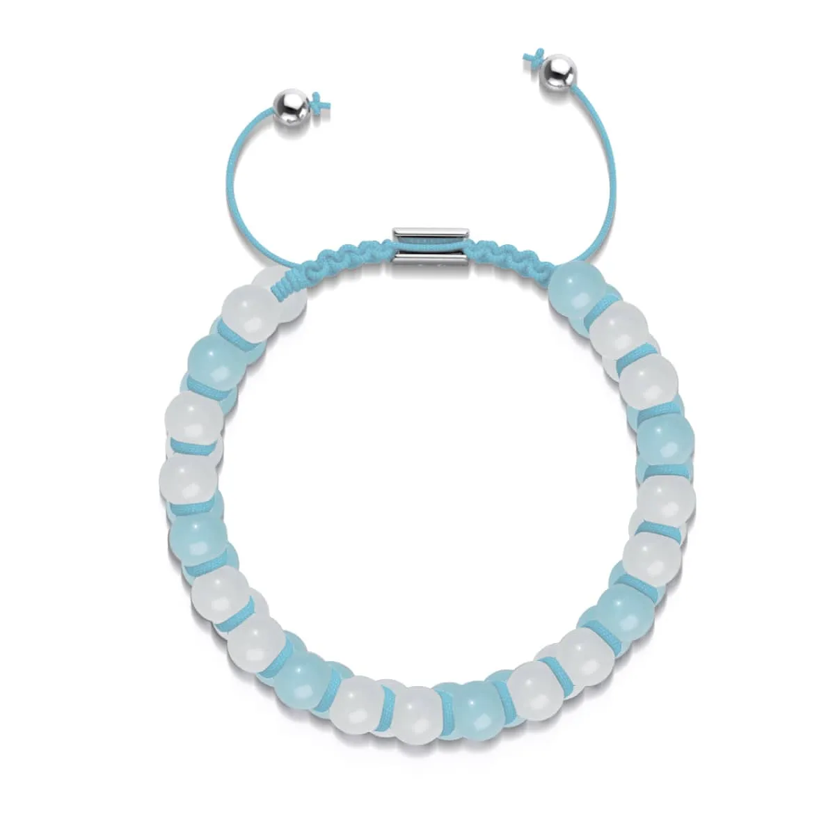 Ultramarine x Porcelain | Lumos Ceramic | Vitality Macrame Bracelet