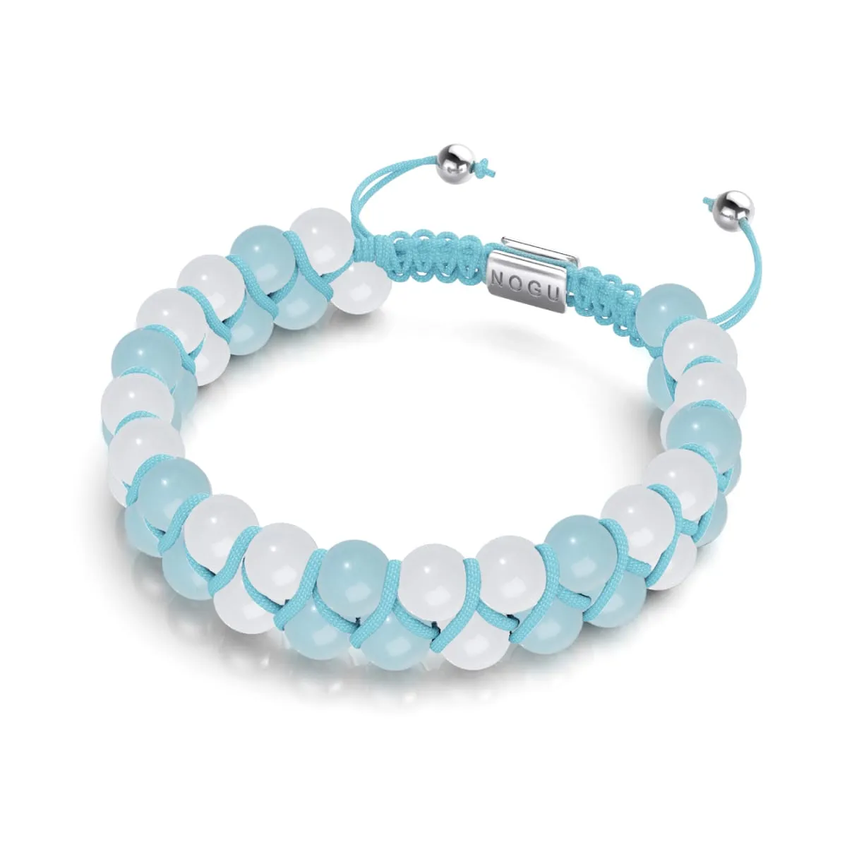 Ultramarine x Porcelain | Lumos Ceramic | Vitality Macrame Bracelet