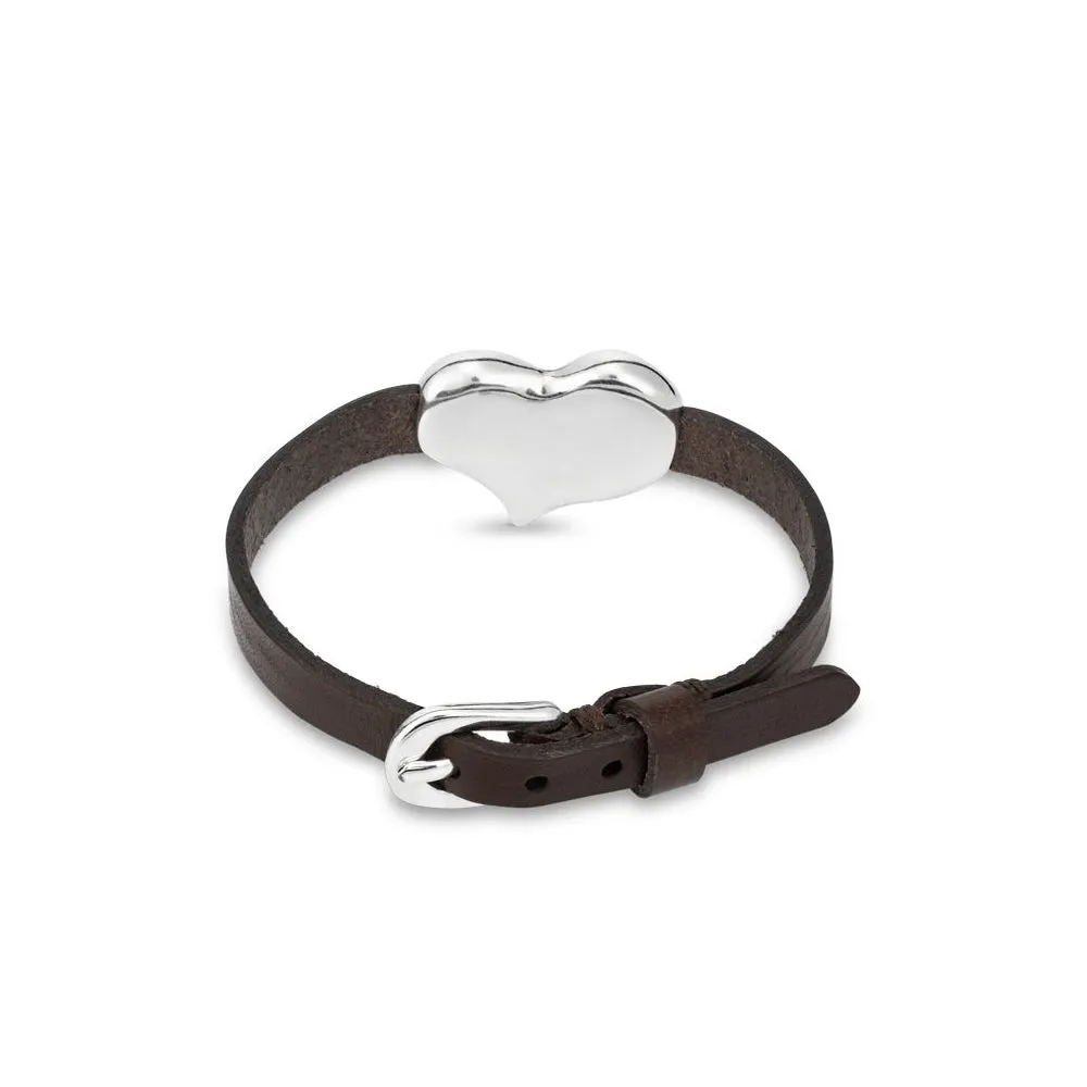 UNO heart bracelet, silver