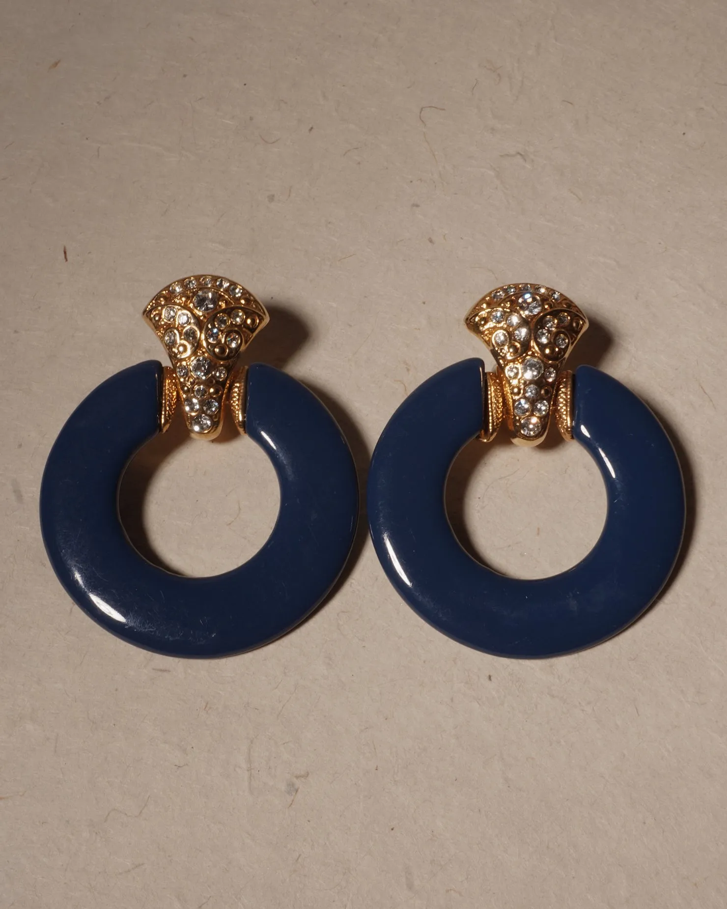 Vintage Acrylic Blue Door Knockers