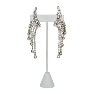 Waterfall Rhinestone Ear Crawlers Statement Earrings