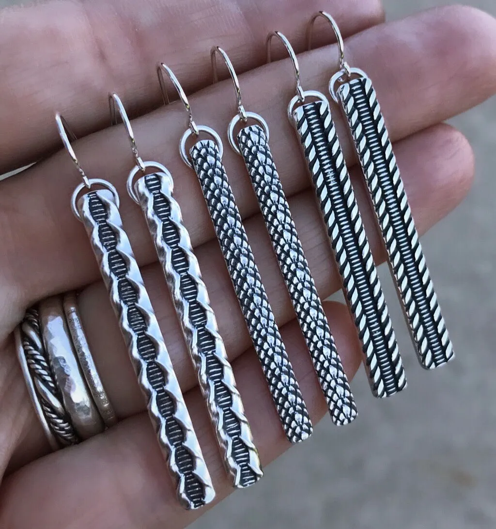 Wavy Bar Earrings