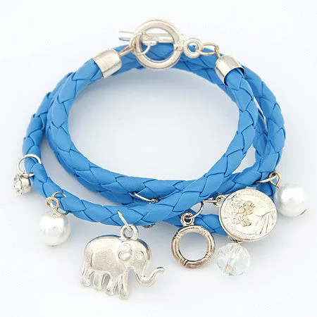 Women Charm Bracelets & Bangles PU Leather Men Jewelry Bijoux Elephant Pulseira Feminina Pulsera Mujer Femme
