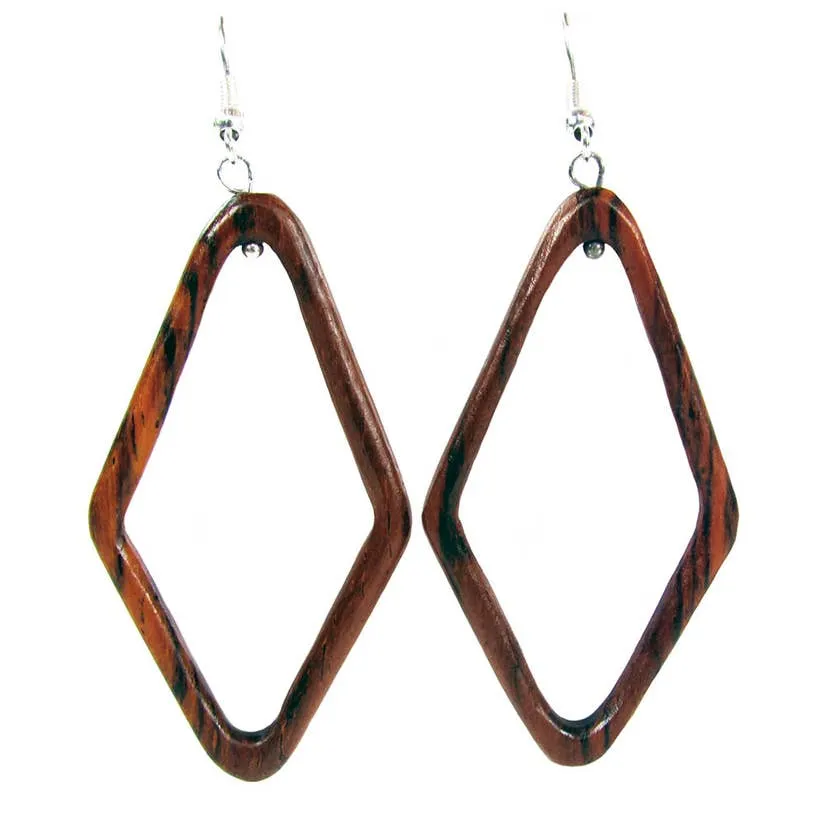 Wooden Geometric Earrings