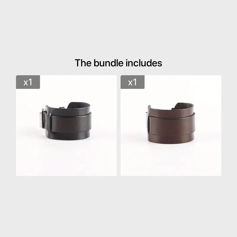 Woven Leather Bracelet for Men, Adjustable