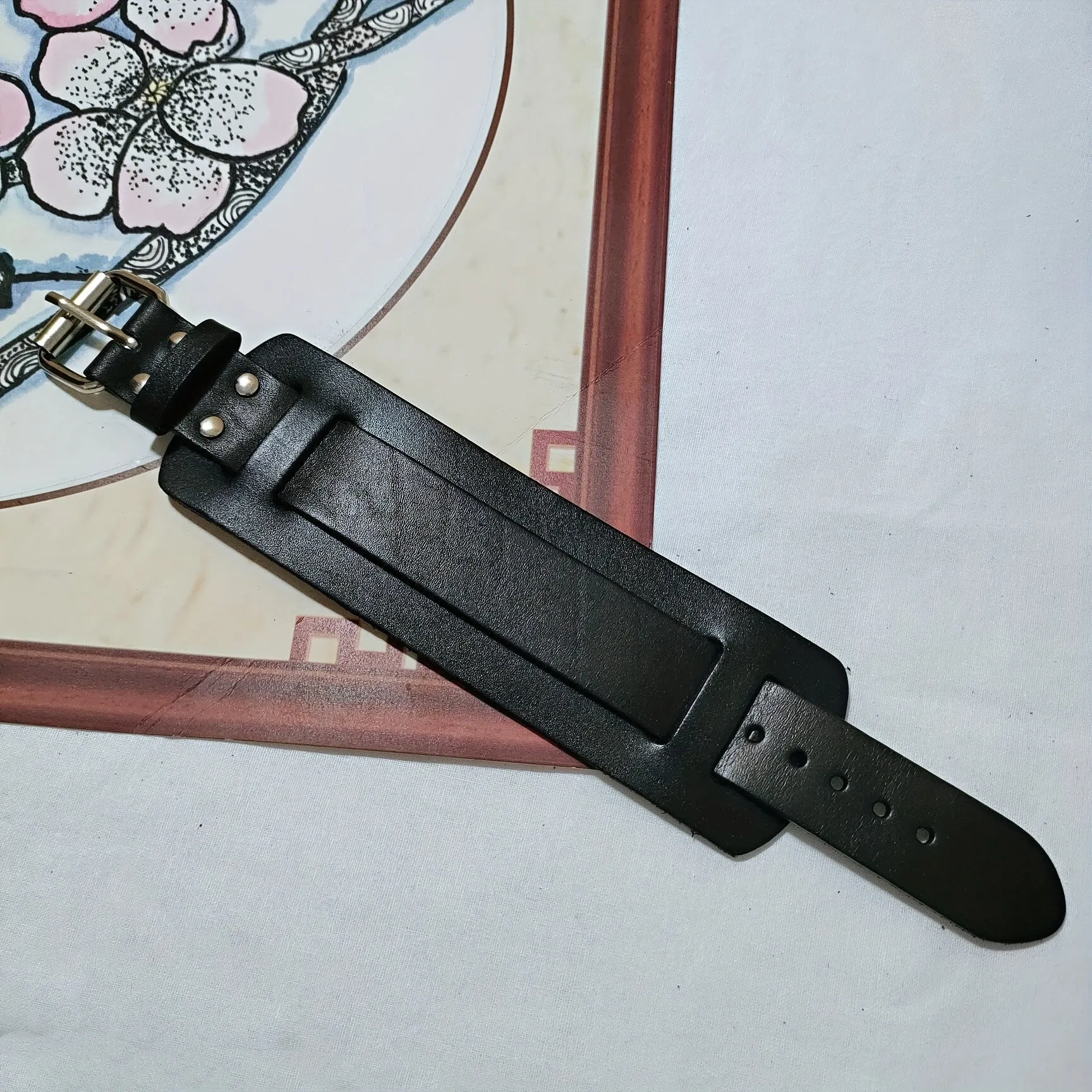 Woven Leather Bracelet for Men, Adjustable