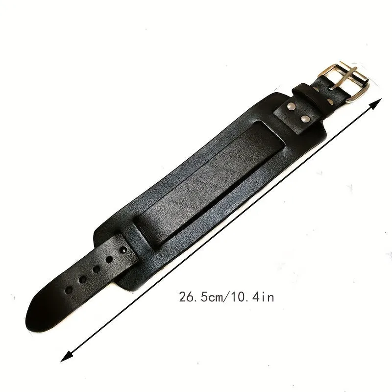 Woven Leather Bracelet for Men, Adjustable