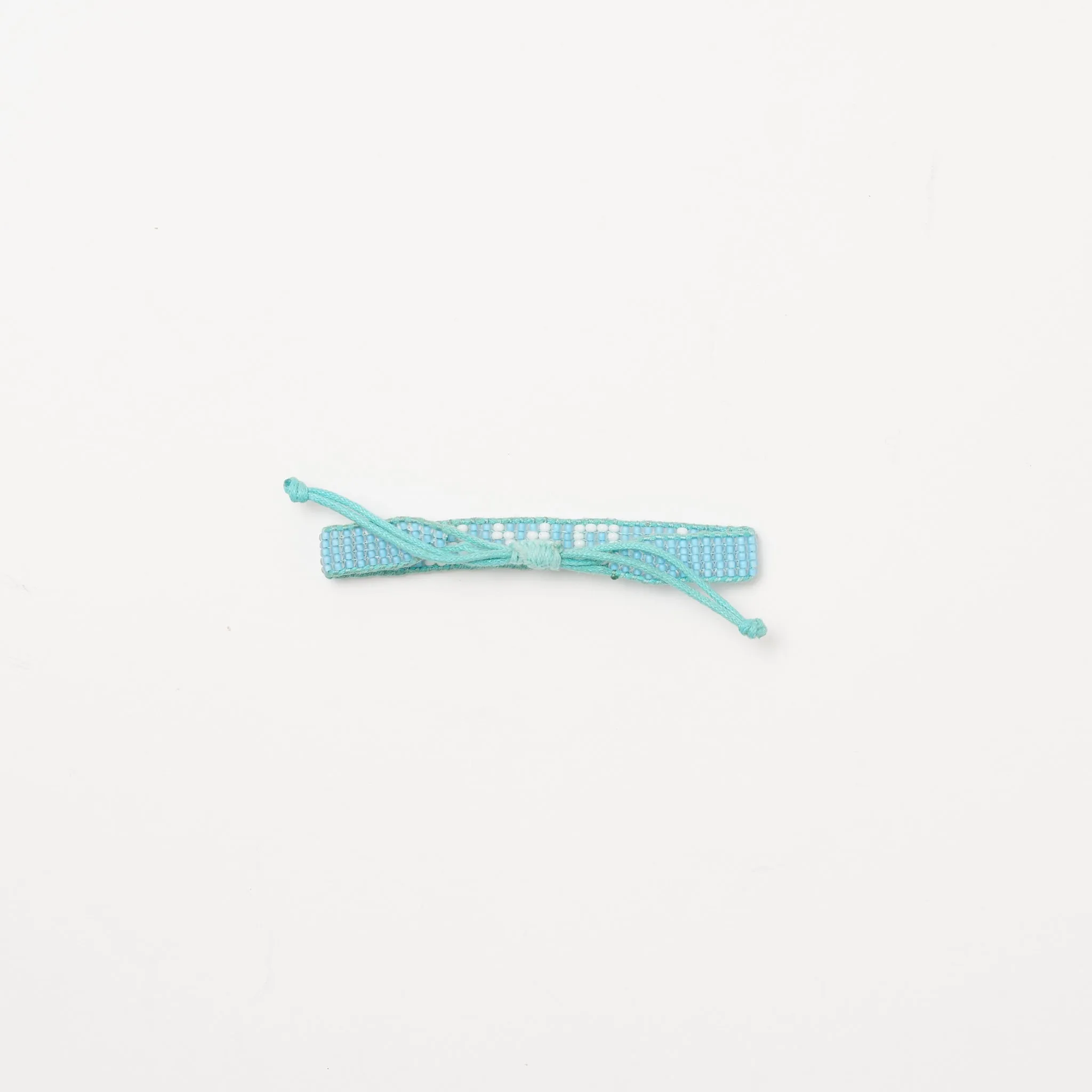Woven LOVE Bracelet - Blue/White
