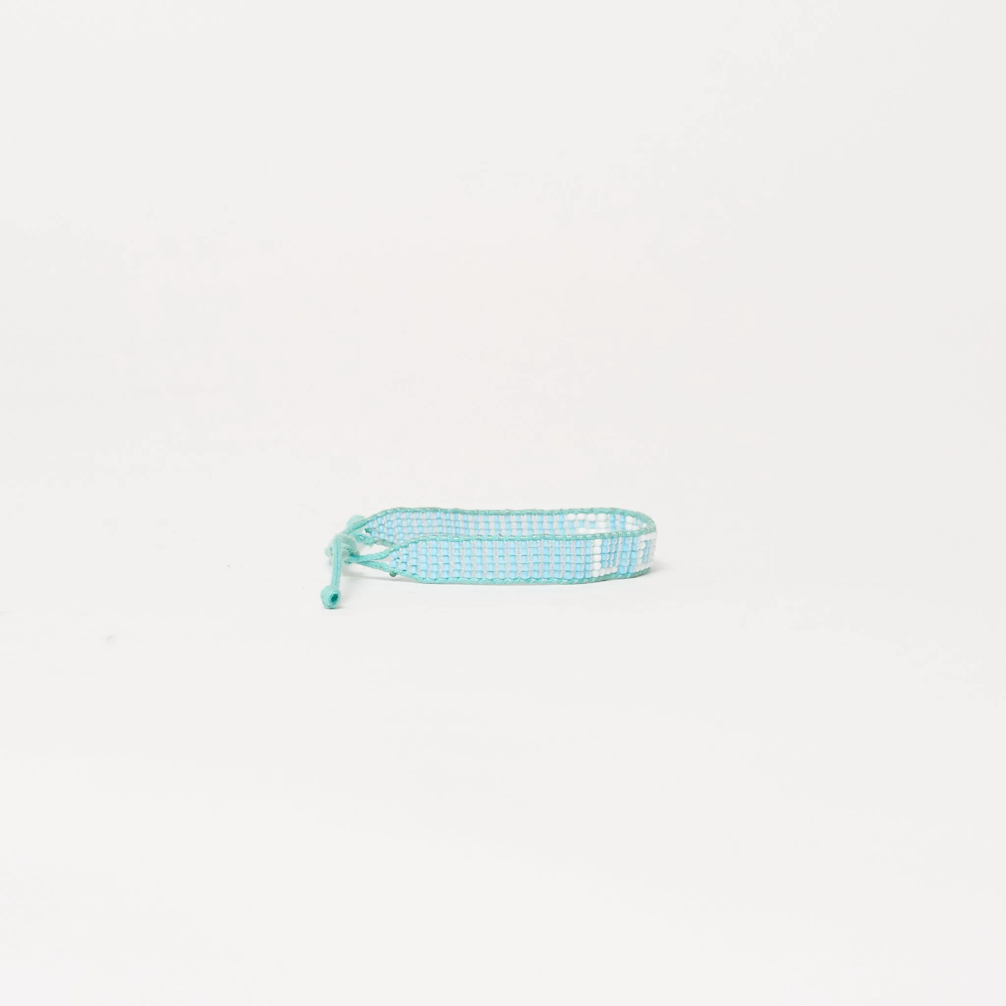 Woven LOVE Bracelet - Blue/White