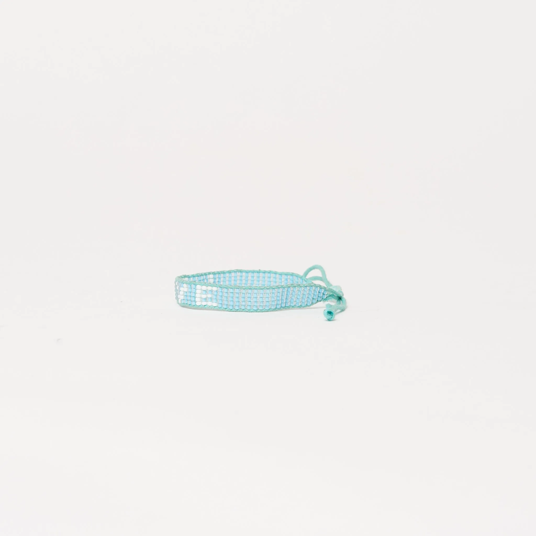 Woven LOVE Bracelet - Blue/White