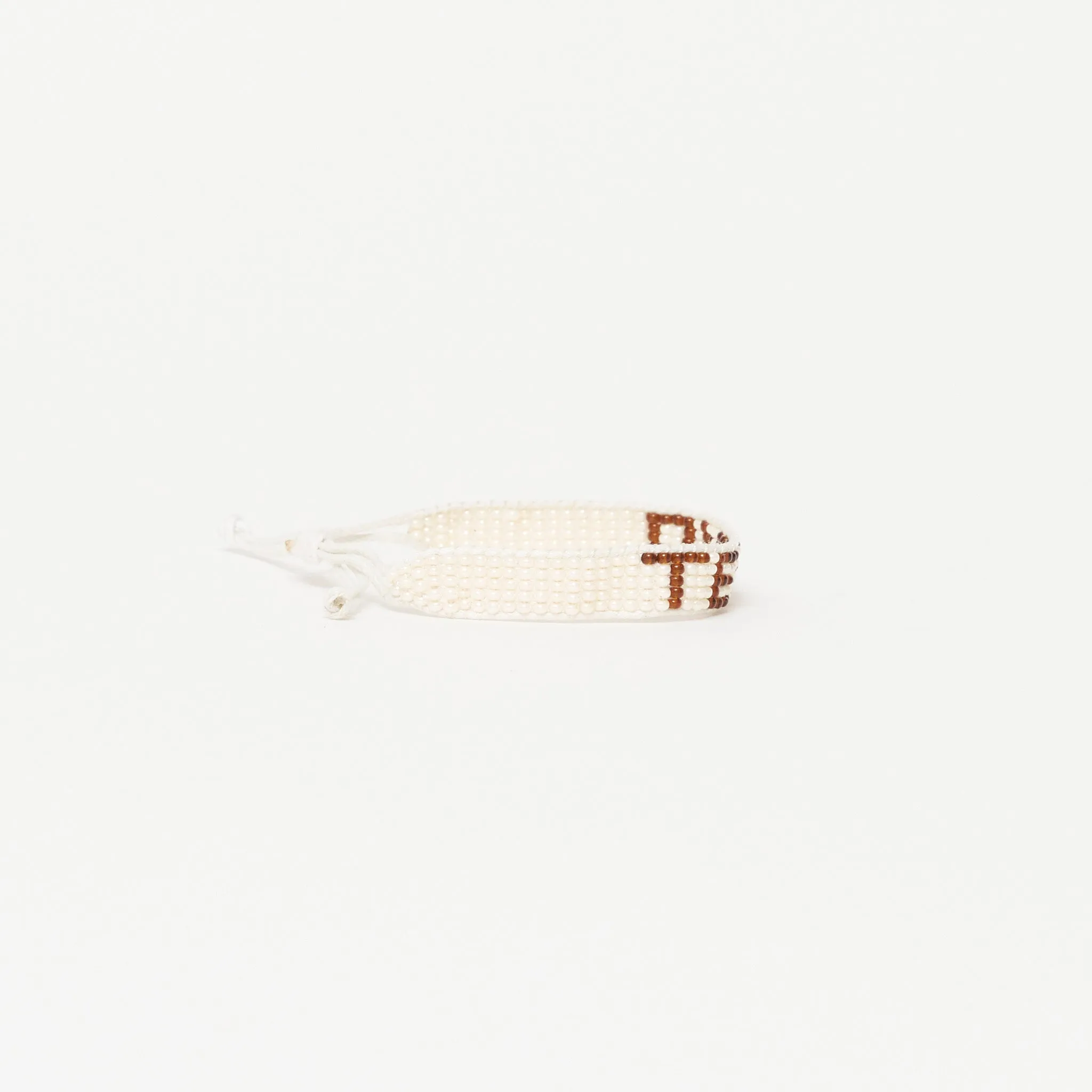 Woven TE AMO Bracelet - White/Brown