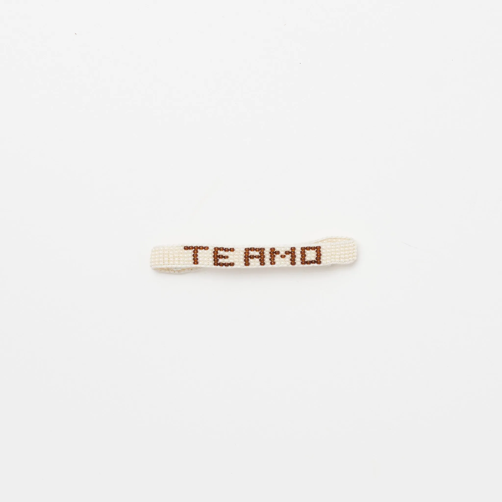 Woven TE AMO Bracelet - White/Brown