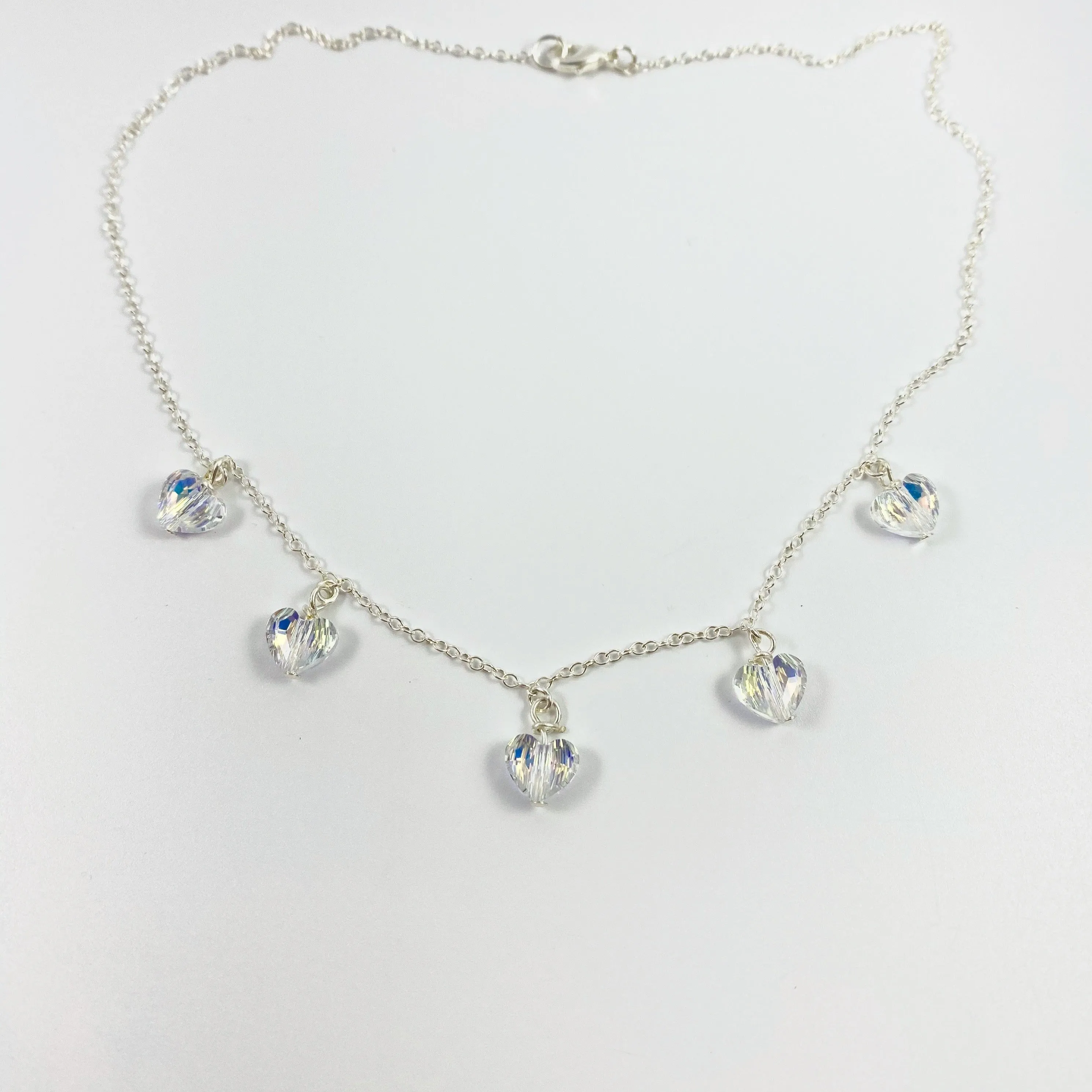 Yellow Diamond Crystal Heart Necklace