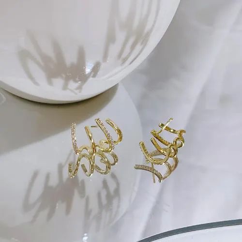 Zircon Crystal Geometric Earrings